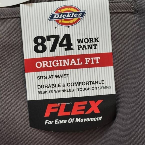 Dickies 874 original fit work pants flex gray 42x32 - Picture 6 of 9